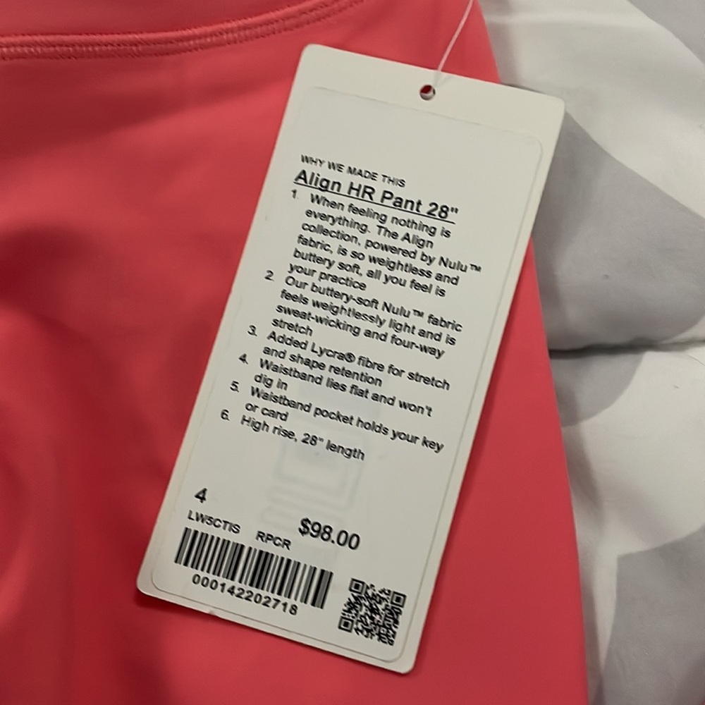 Lululemon | Align High Rise 28” | Raspberry Cream - Picture 6 of 10